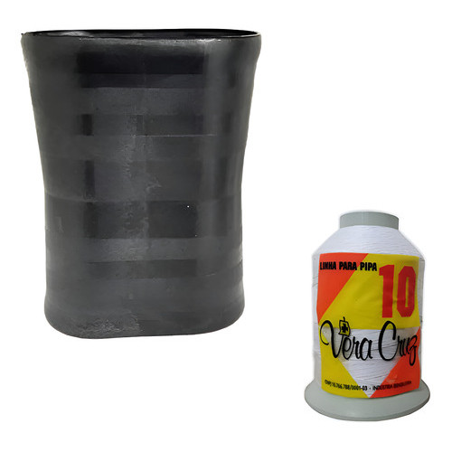 Kit 1 Lata Oval Preta + 1000jds Linha Vera Cruz P/ Pipa