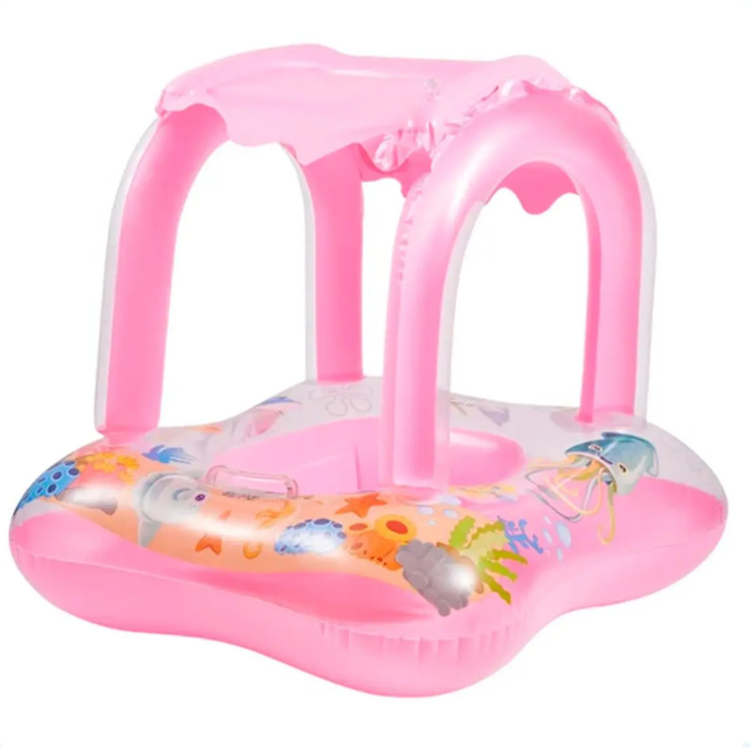 Boia Bote Infantil Bebê 65x65Cm Com Cobertura Baby (Rosa)