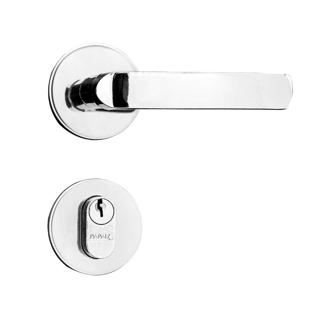 Fechadura de Porta Residencial Externa Cromada FIT 3410 R300 MZ570 - Papaiz em Oferta na Shopee