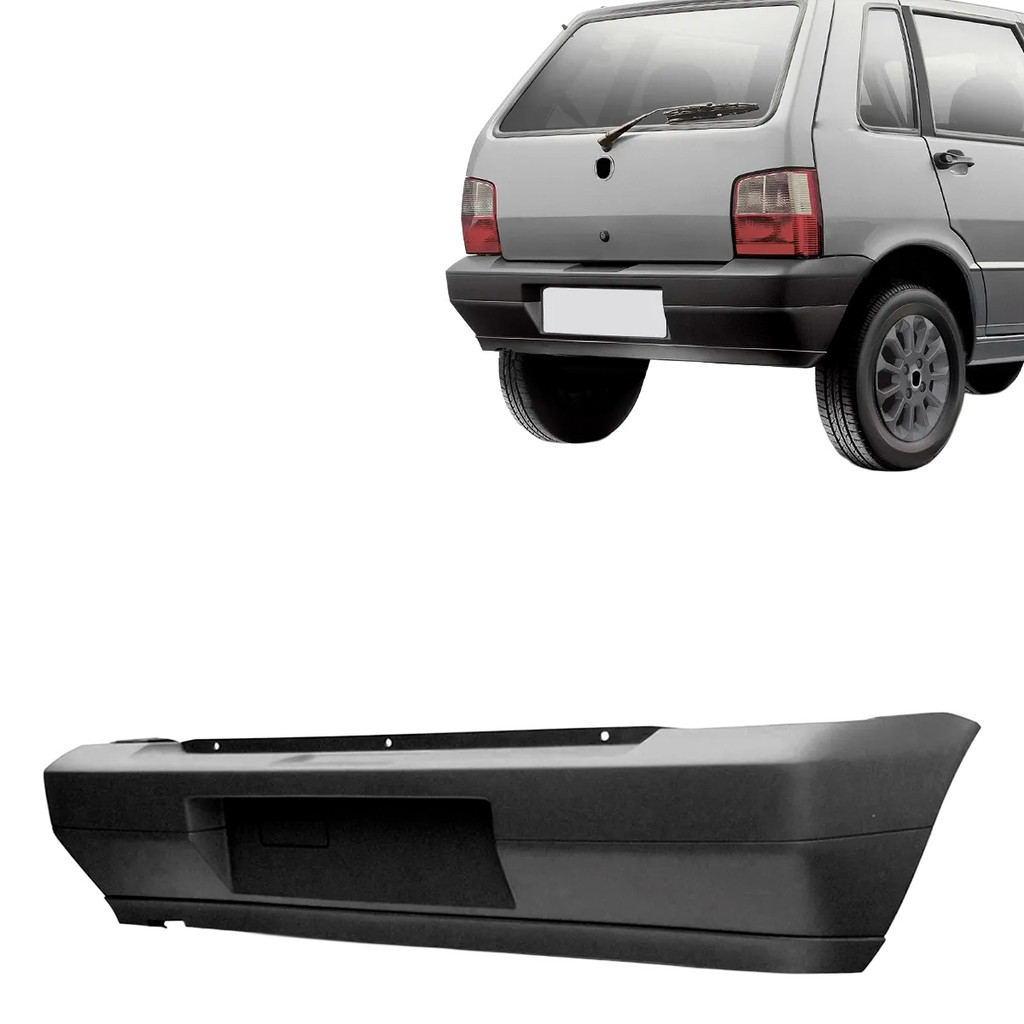 Parachoque Traseiro Uno Fire Economy 2008 2009 2010 2011 Cinza Texturizado em Oferta na Shopee