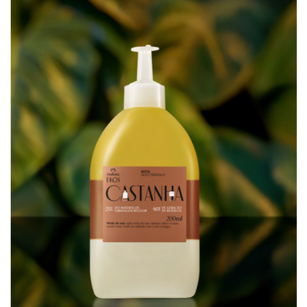 Refil Óleo Trifásico Desodorante Corporal Ekos Castanha 200ml