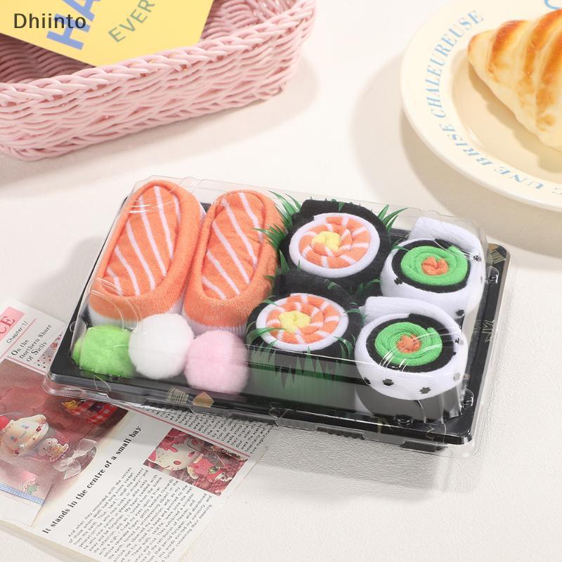 [Dhiint] 3 Pares Ins Padrões Personalizados Meia De Algodão Exclusivo Y2K Salmão Sushi Meias Altas Harajuku Engraçadas C