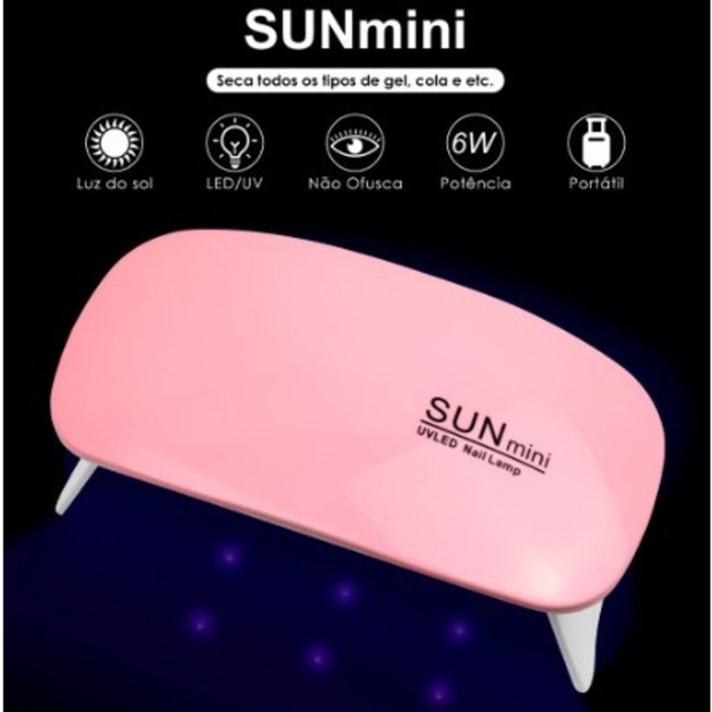 KIT 1/2/3 PCS Mini Cabine Sun Mini de Unha Estufa LED  para Unhas em Gel  Portátil (S27) em Oferta na Shopee