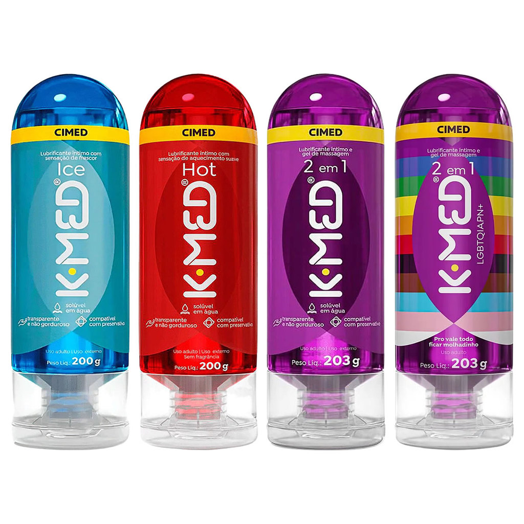 Gel Lubrificante Íntimo Cimed K-med 2 em 1 Neutro Hot LGBTQIAPN+ Ice em Oferta na Shopee