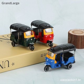 [GrandLarge] Modelo De Simulação Retro De Triciclo De Liga Brinquedo De Motocicleta De Três Rodas Toys BR