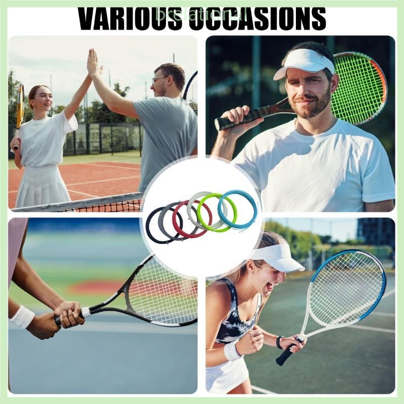 R Elástico 1 25mm Poliéster Raquete Tênis Badminton Bat String Prática Primária Fio Duro Esportes Corda