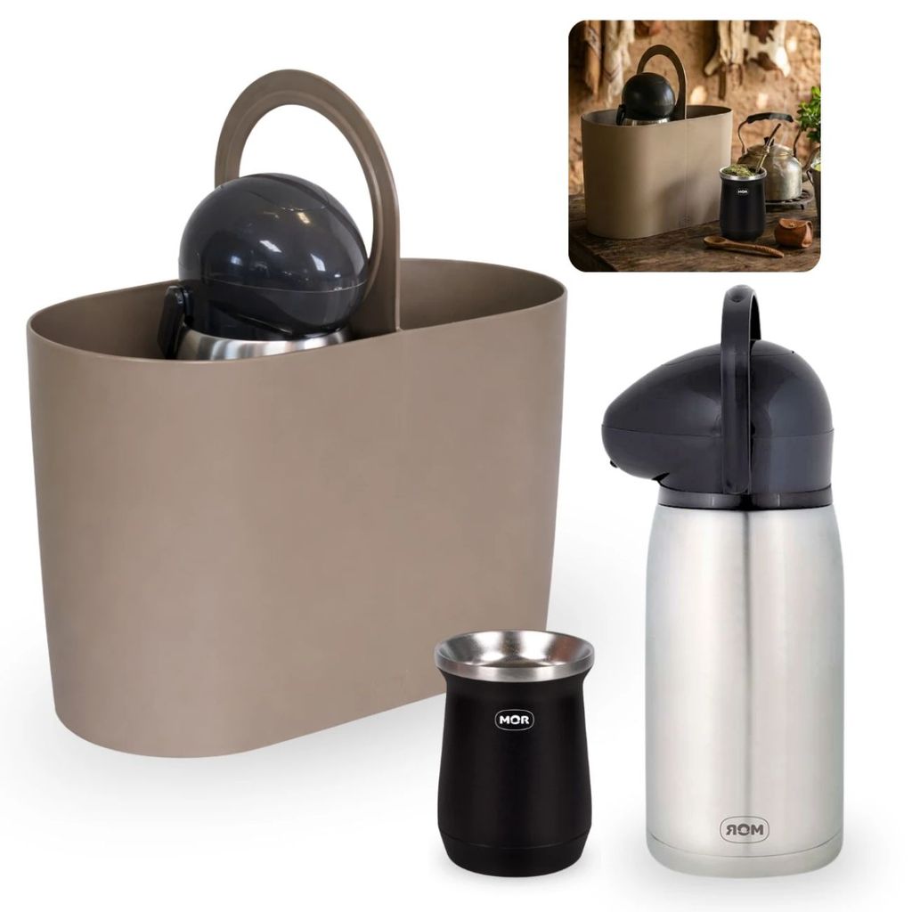 Kit Bolsa Mateira Multiuso + Garrafa Térmica 2 L Nobile + Cuia Térmica para Mate Chimarrão Tererê