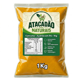 Cúrcuma em Pó 100% Pura | Açafrão da Terra Premium Natural | 250g 500g 1kg