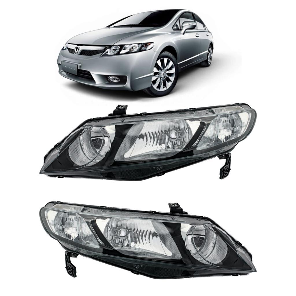 Farol Civic 2007 2008 2009 2010 2011New Civic Foco Duplo Máscara Negra