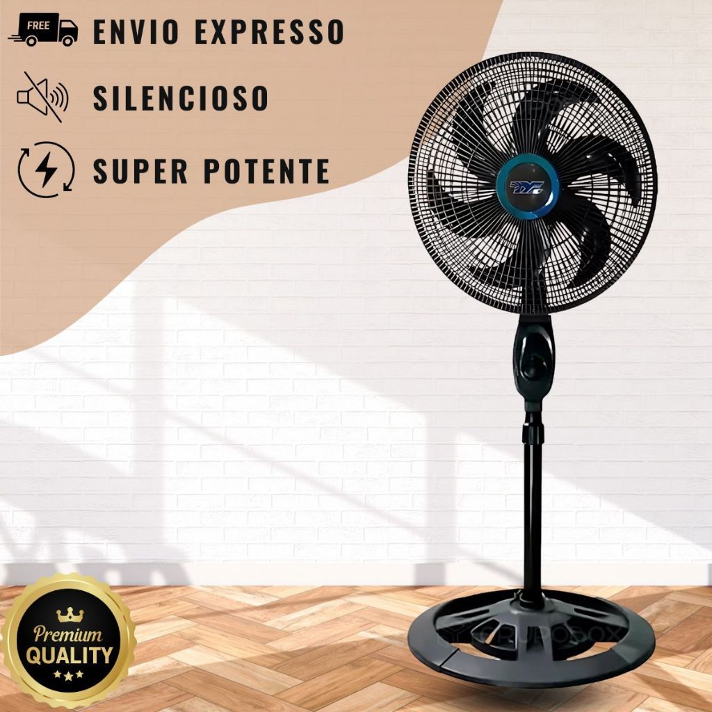 Ventilador de Coluna Pedestal 47CM Silencioso Grande Super Potente Pé 110v/220v