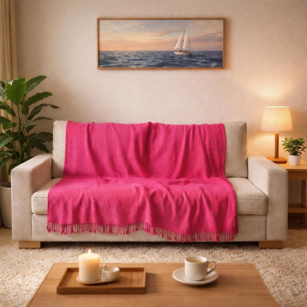 Manta Para Sofá Luxo Gigante 210×1,20cm Decorativa Algodão Capa Protetora Grande Elegante