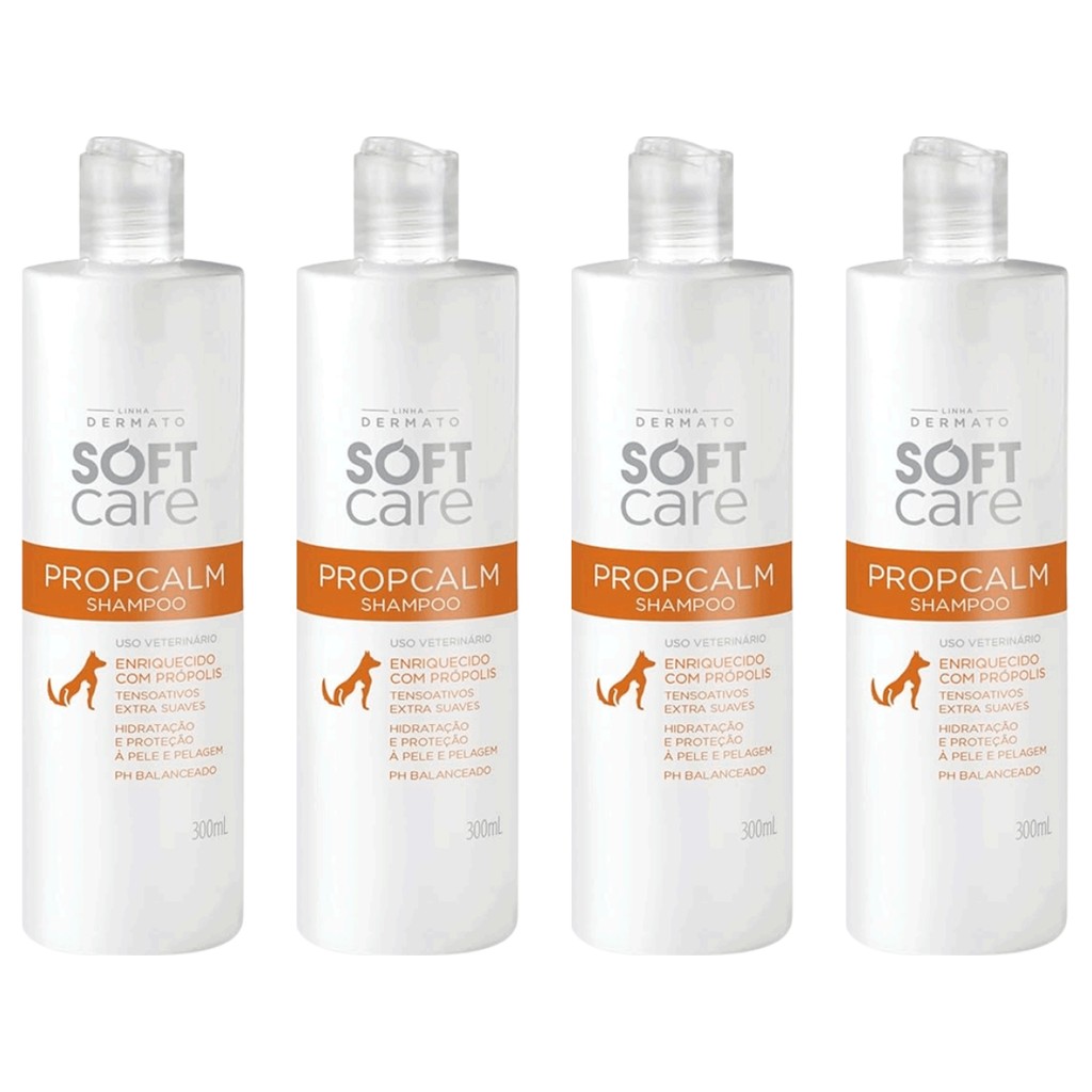 Shampoo Propcalm 300ml - Soft Care - 4 Unidades
