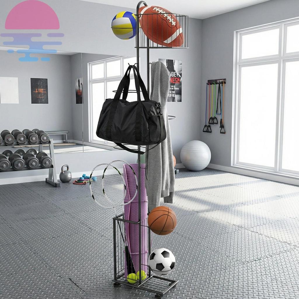 Rack De Armazenamento De Basquete , Economia De Espaço , Suporte Garagem , Bola , Organizador Esportivo , SHOPSKC9022