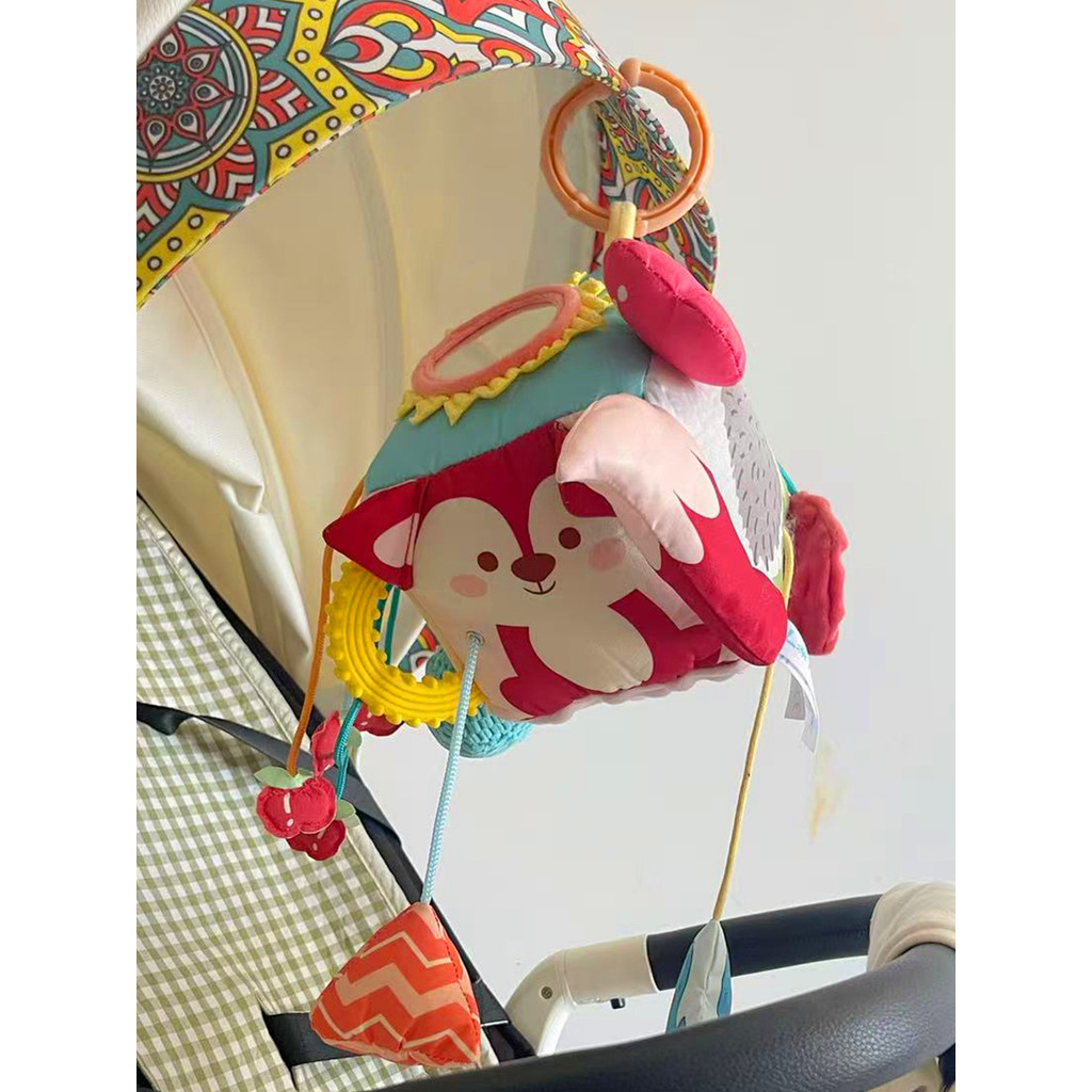 Carrinho de bebê torno chocalho sino conforto pingente cadeira de segurança carro brinquedos traseiros 0 a 1 ano de idad