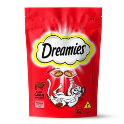 Petisco Dreamies Carne Tentadora Gatos Adultos 80g