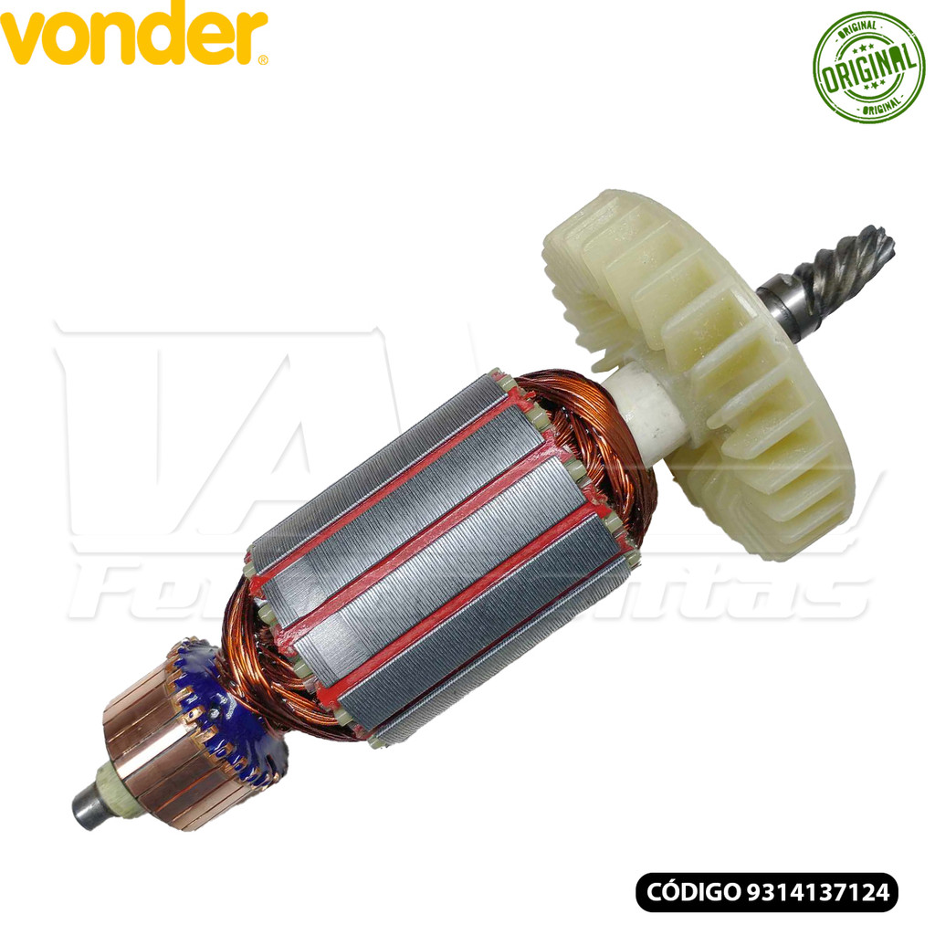 Induzido 220v p/ Politriz Vonder PAV1307 Dwt  PAD1307