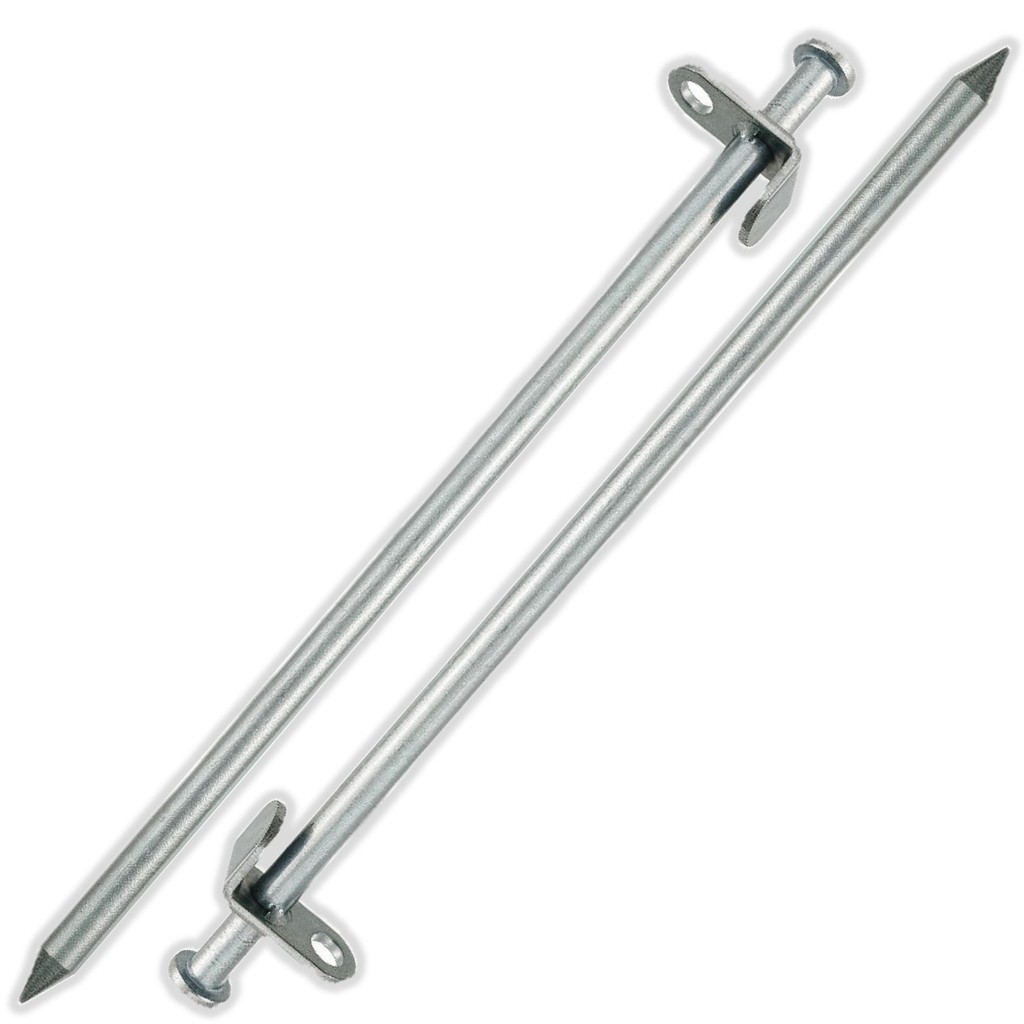Kit 2 Estacas Aço 30cm Espeque Reforçado Para Fixar Barraca Tenda Gazebo Solo