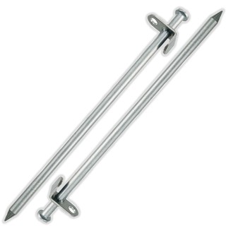 Kit 2 Estacas Aço 30cm Espeque Reforçado Para Fixar Barraca Tenda Gazebo Solo