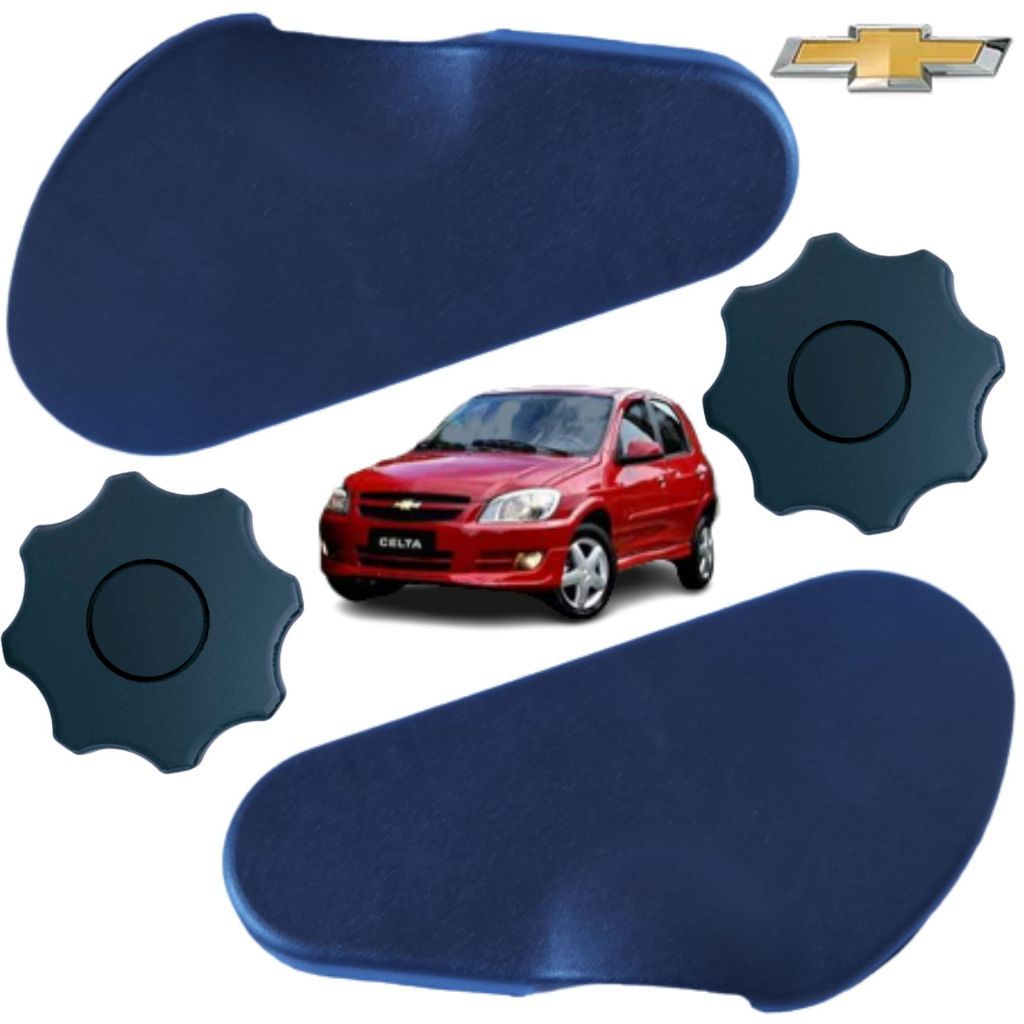 Kit 4 Moldura Capa E Manopla Lateral Banco Celta / Prisma PREMIUM