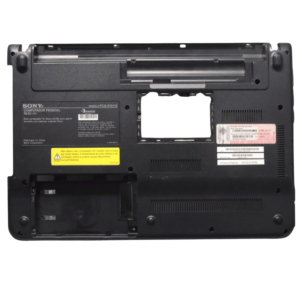 Carcaça Base Inferior para Notebook Sony PCG-61A11X Seminovo