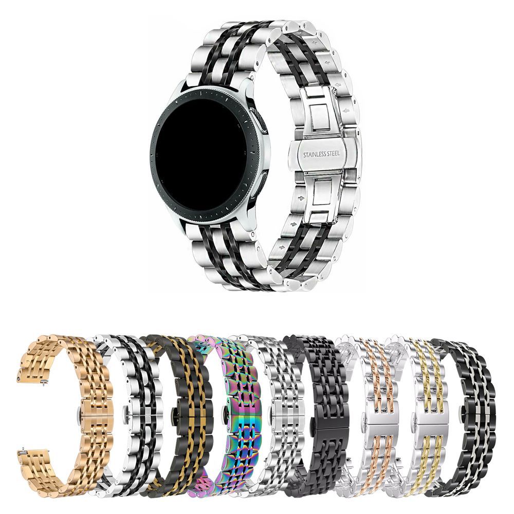 Pulseira 22mm Metal Aço 7 Elos LTimports P/ Samsung Galaxy Watch 3 45mm 46mm Sm-