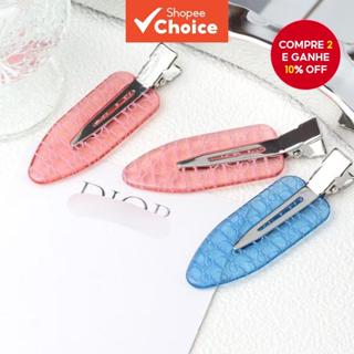 2 peças de grampo de cabelo simples e doce sem marcas, para franja lateral, grampo bico de pato, acessório fofo para a em Oferta na Shopee