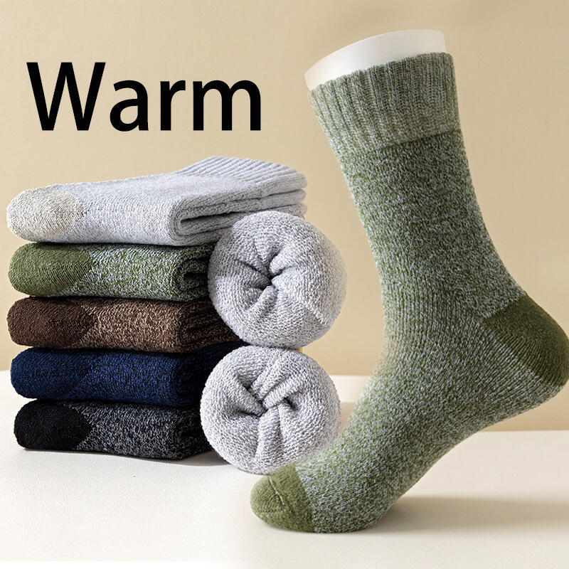 5 Pares de Meias de Lã Merino para Homens, Meias de Caminhada Super Grossas, Meias Térmicas para Clima Frio