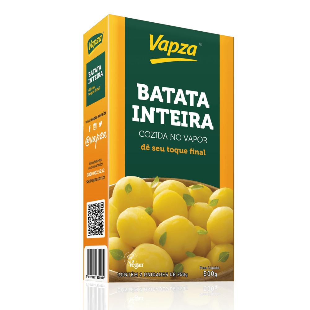 Batata Inteira Cozida no Vapor 500G Vapza