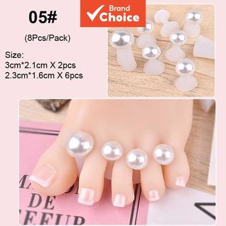 8 peças separador de dedos em silicone para cuidados com os pés, ferramentas de nail art,…