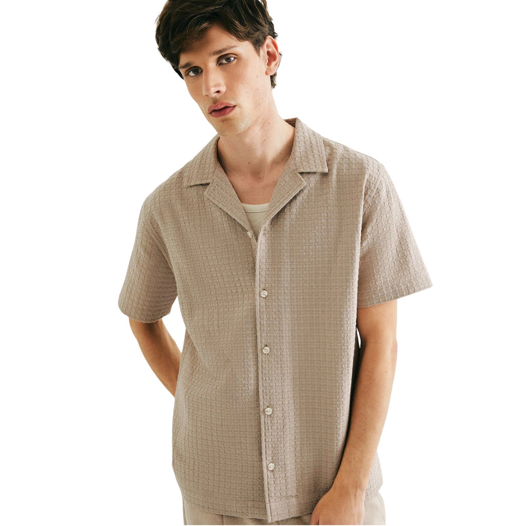 Camisa Hering Masculina Manga Curta Texturizada