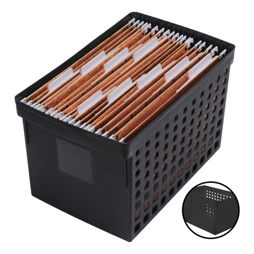 Caixa Organizadora Arquivo Morto Plastico Multiuso Preto pastas suspensas Ordene em Oferta na Shopee