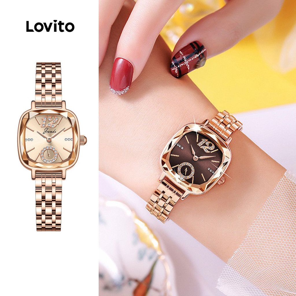 Lovito Casual Metal Quartzo Relógio LFA108038 em Oferta na Shopee