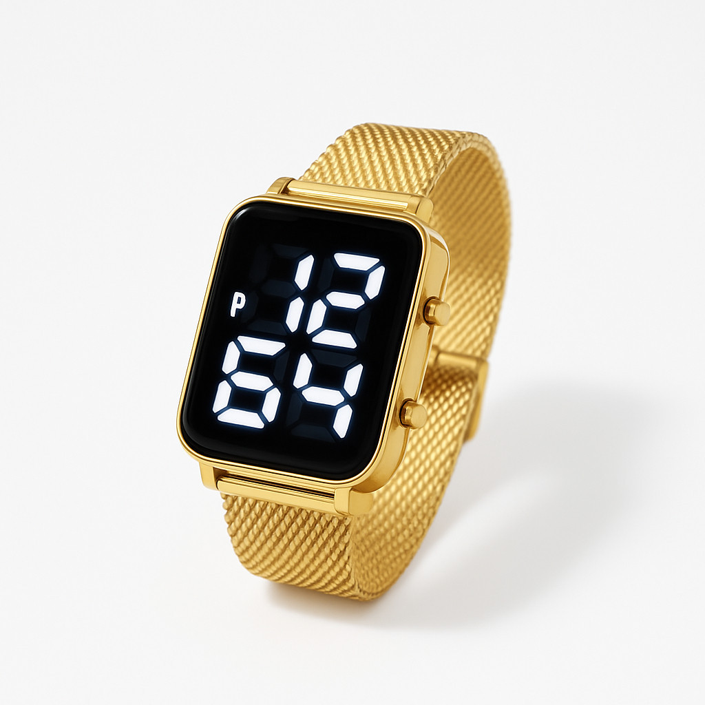 Relógio Digital LED Feminino Retrô Moda Elegante Qualidade Top Barato em Oferta na Shopee