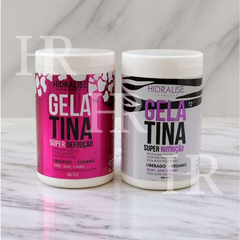 Kit 2 Gelatinas 1 KG Hidralise Cabelos Cacheados Crespos Ondelados em Oferta na Shopee