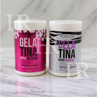 Kit 2 Gelatinas 1 KG Hidralise Cabelos Cacheados Crespos Ondelados em Oferta na Shopee