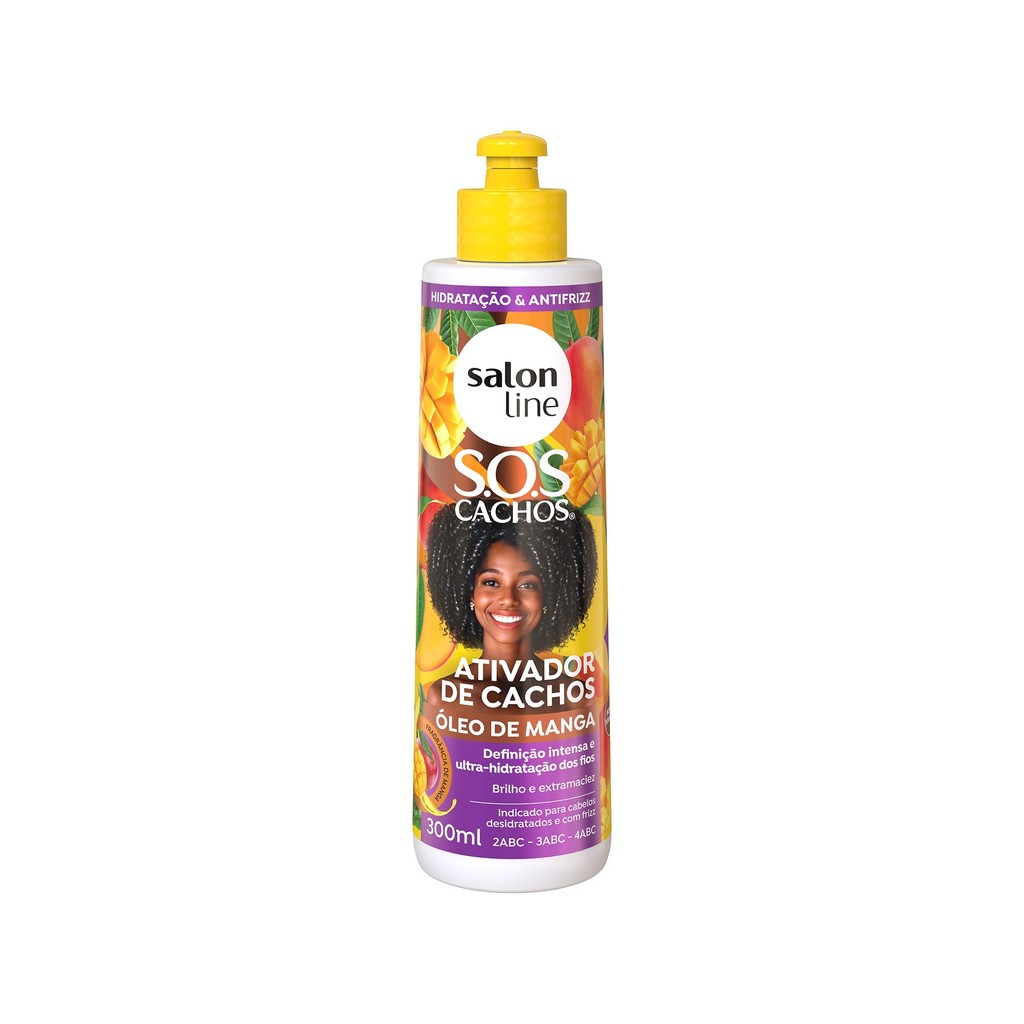 Ativador de Cachos SOS Cachos Óleo de Manga Salon Line 300ml em Oferta na Shopee