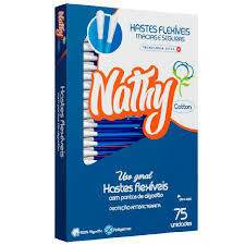 Hastes Flexiveis Nathy C/ 75 unds. Cotonete em Oferta na Shopee