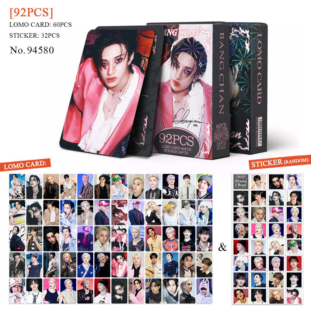 K-POP 60pcs/box com 32pcs adesivo Personagem de STRAY KIDS Photocard Pronto Para Ser Cartão LOMO Postal De Coleção