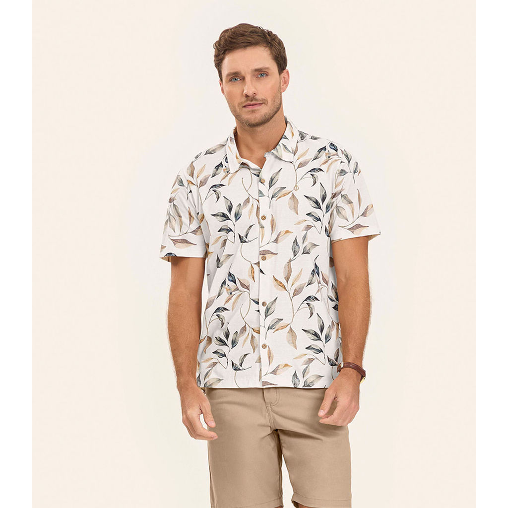 Camisa em Meia Malha Masculina Diametro Bege