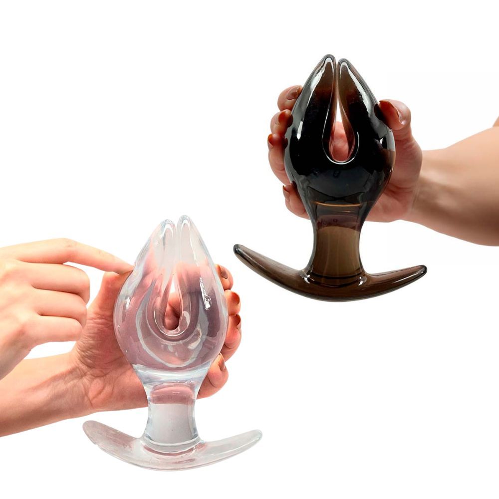 Plug Anal Médio com Abertura para Dilatação – Anatômico em TPE com Design Vazado