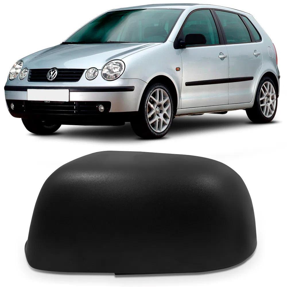 Capa do Retrovisor Polo 2003 a 2009 Preto Texturizado Metagal Lado Esquerdo (Motorista)