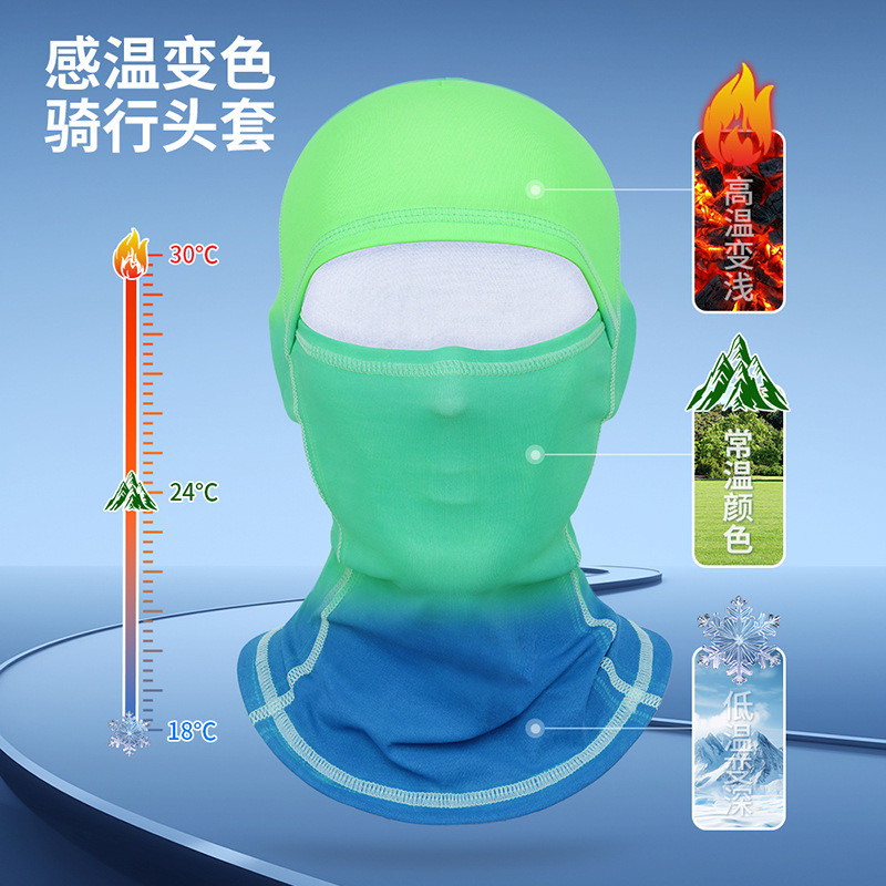 Inverno ao ar livre sensor de temperatura respiração descoloração moda engrossado sensor térmico máscara de mudança de t