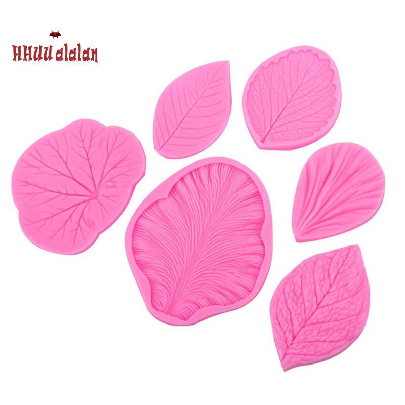 [Alta Qualidade H] Conjunto De Molde De Veia De Silicone De Flor , Fondant Orquídea De Tulipa De Folha De Rosa , Ferrame