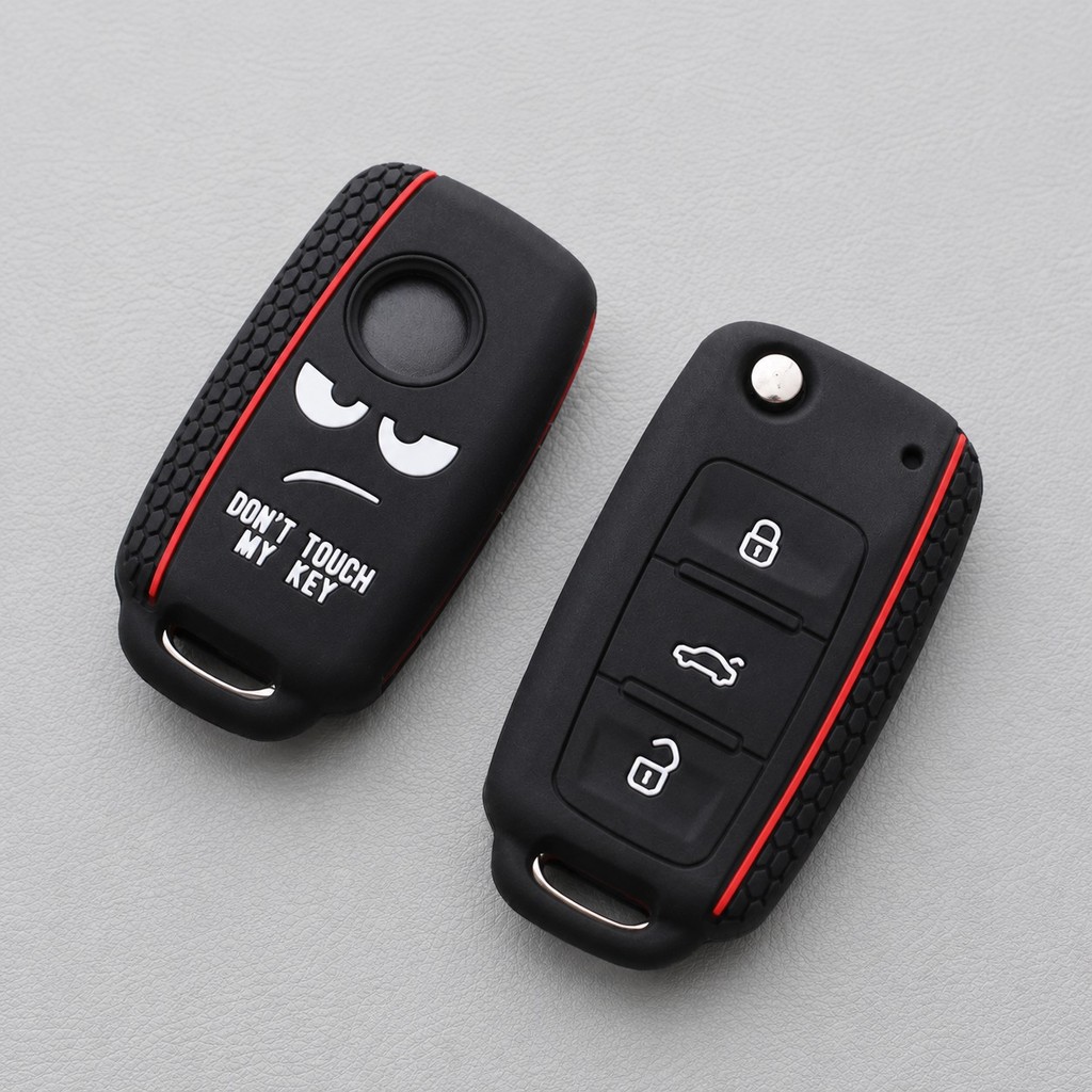 Capa Protetora Silicone Carro Chave Canivete Volkswagen Fox Gol Jetta SpaceFox Voyage Up Polo Golf My KEY
