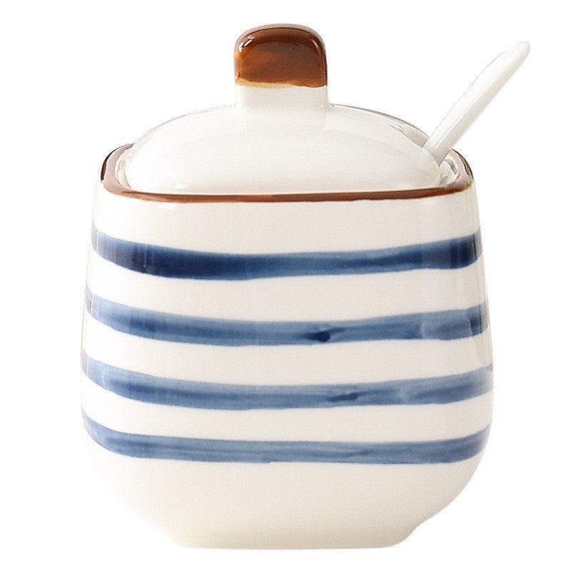 Pote de cerâmica para óleo de pimenta, frasco de óleo estilo japonês com tampa, recipiente para temperos domésticos, pot