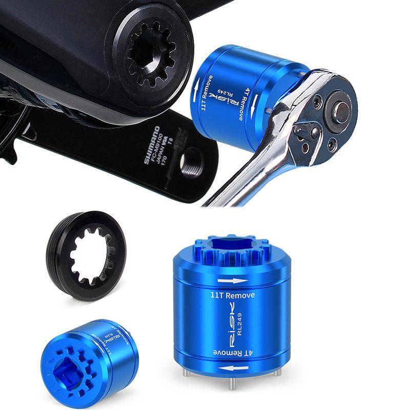 # Novo 2 Em 1 Extrator Removedor De Tampa De Manivela De Bicicleta Para XTR M9100 Inferior Braet Parafuso Ferramenta De