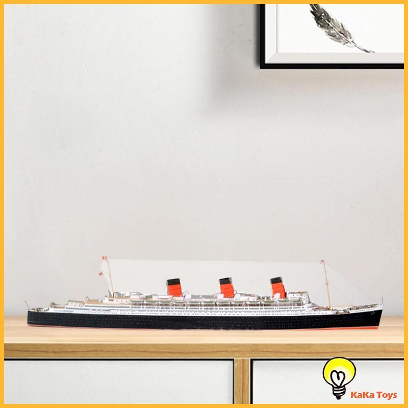 [Naruhodo] Escala 1 : 400 3D Puzzle Barco Construção DIY Brain Teaser Artesanato Cruzador Colecionável Para Mesa Casa Pr