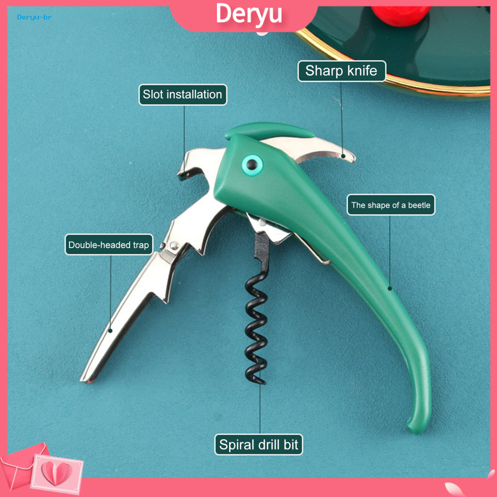 Beetle Shaped Bottle Opener Sharp Foil Cutter Beetle-shaped Wine with – Multi-function Portable Rust-proof Ergonomic B