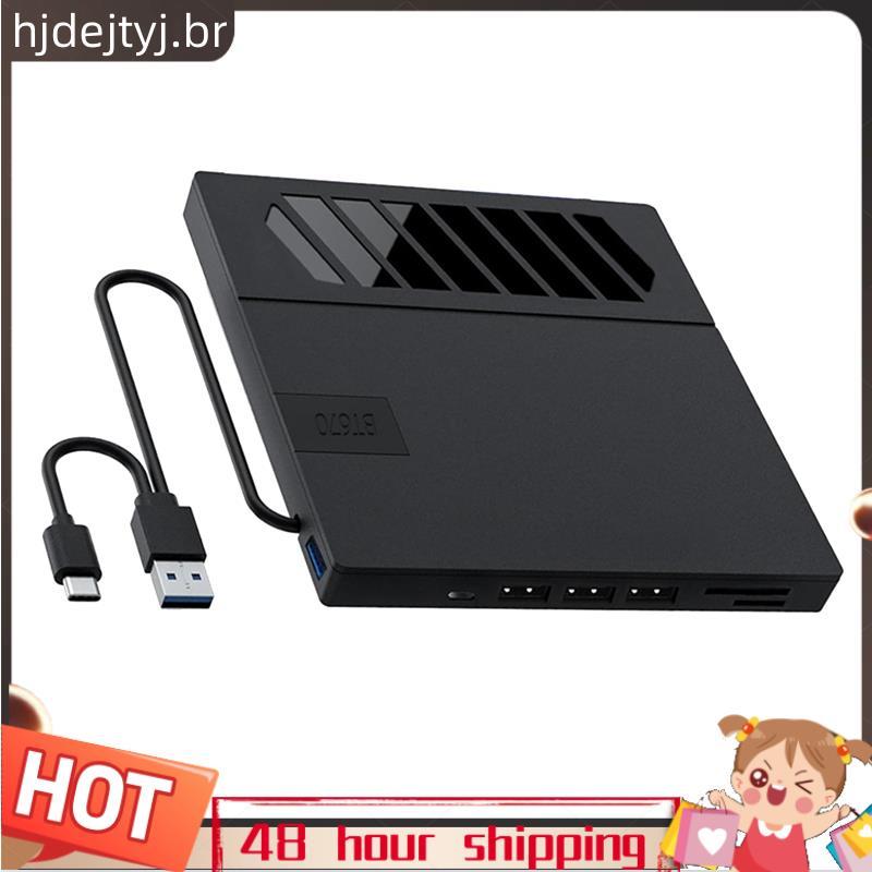 Unidade De Disco Externa CD/DVD USB 3.0 Burner Player Com 4 Portas E 2 Slots Para Cartão TF/SD Laptop