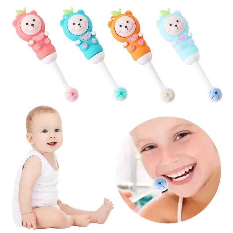 Escova de Dentes para Cuidado Dental Infantil 1-9 Anos Escova de Dentes de Silicone em Forma de Urso com Cerdas Macias p